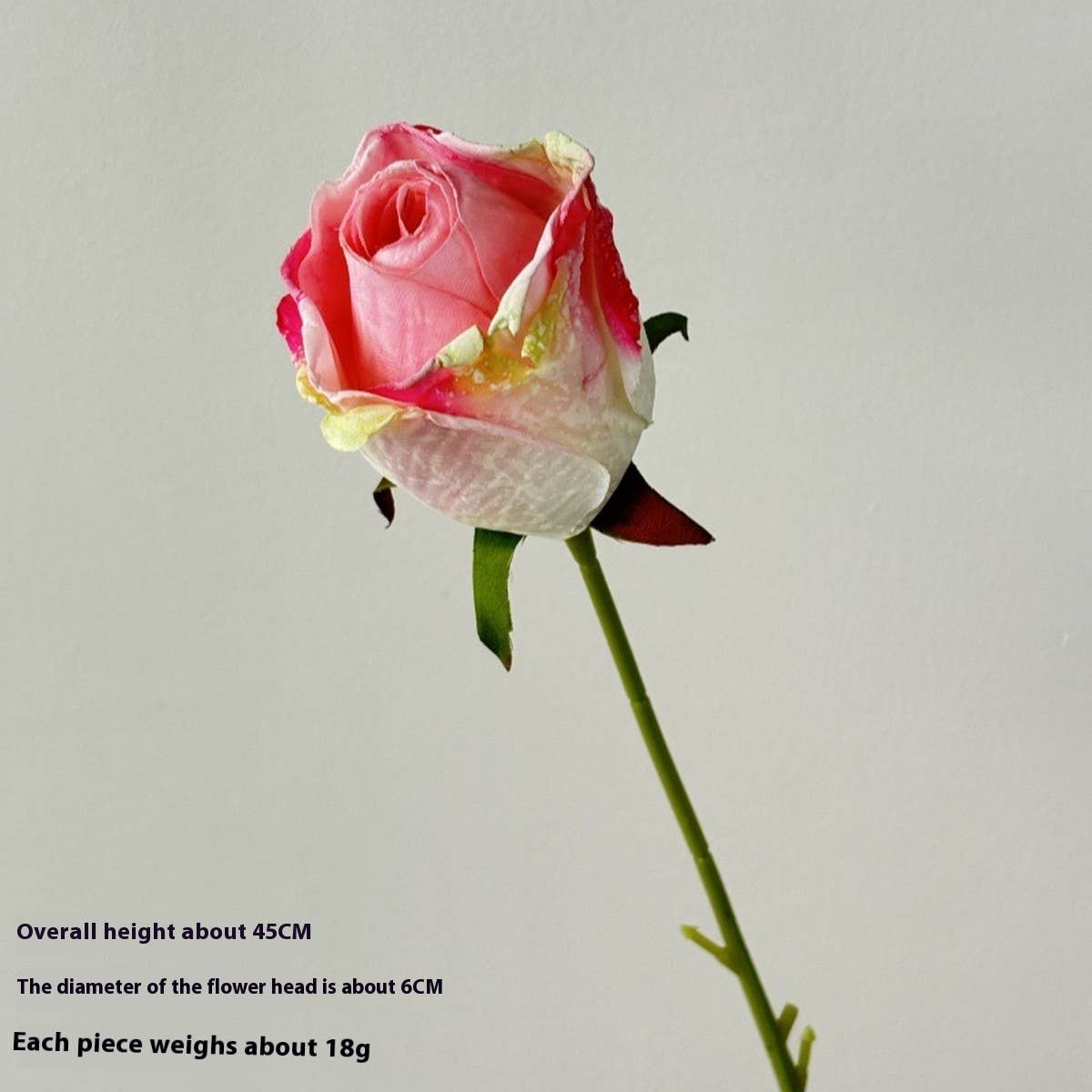 Vintage Burnt Edge Rose Faux Flower Bouquet