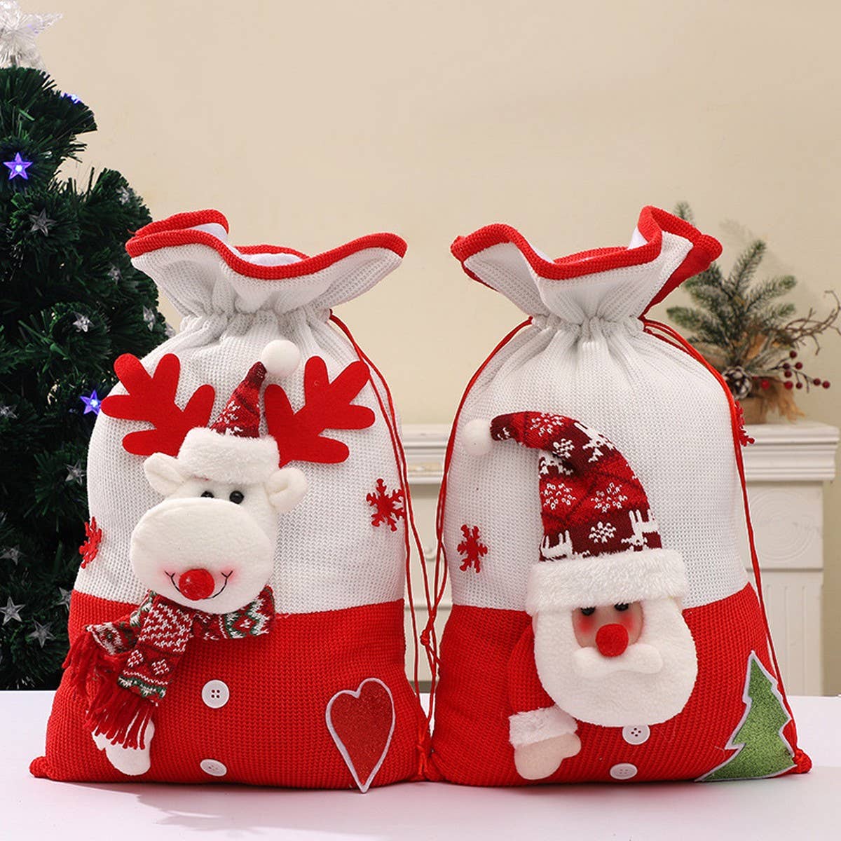 CWMM1749_Christmas Knit Candy Bag Large Bunche Gift Bag