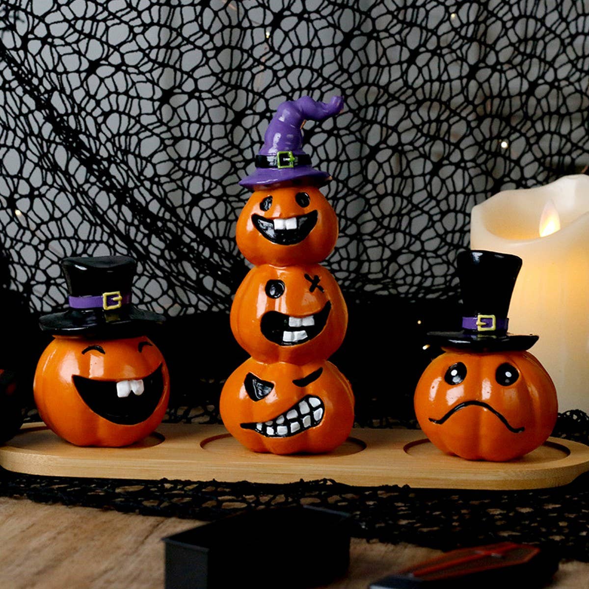 European Style Funny Scary Pumpkin Decor_CWMM9906