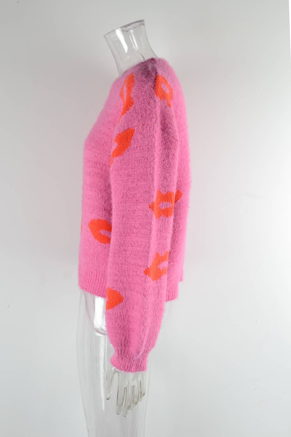 LIPS VALENTINE'S DAY SWEATER CREW NECK PULLOVER