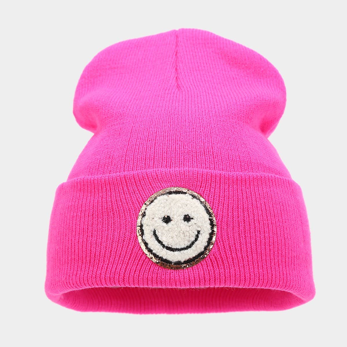 WOOL HAT TRENDY BRAND KNITTED HAT  SMILEY FACE_CWAH2081
