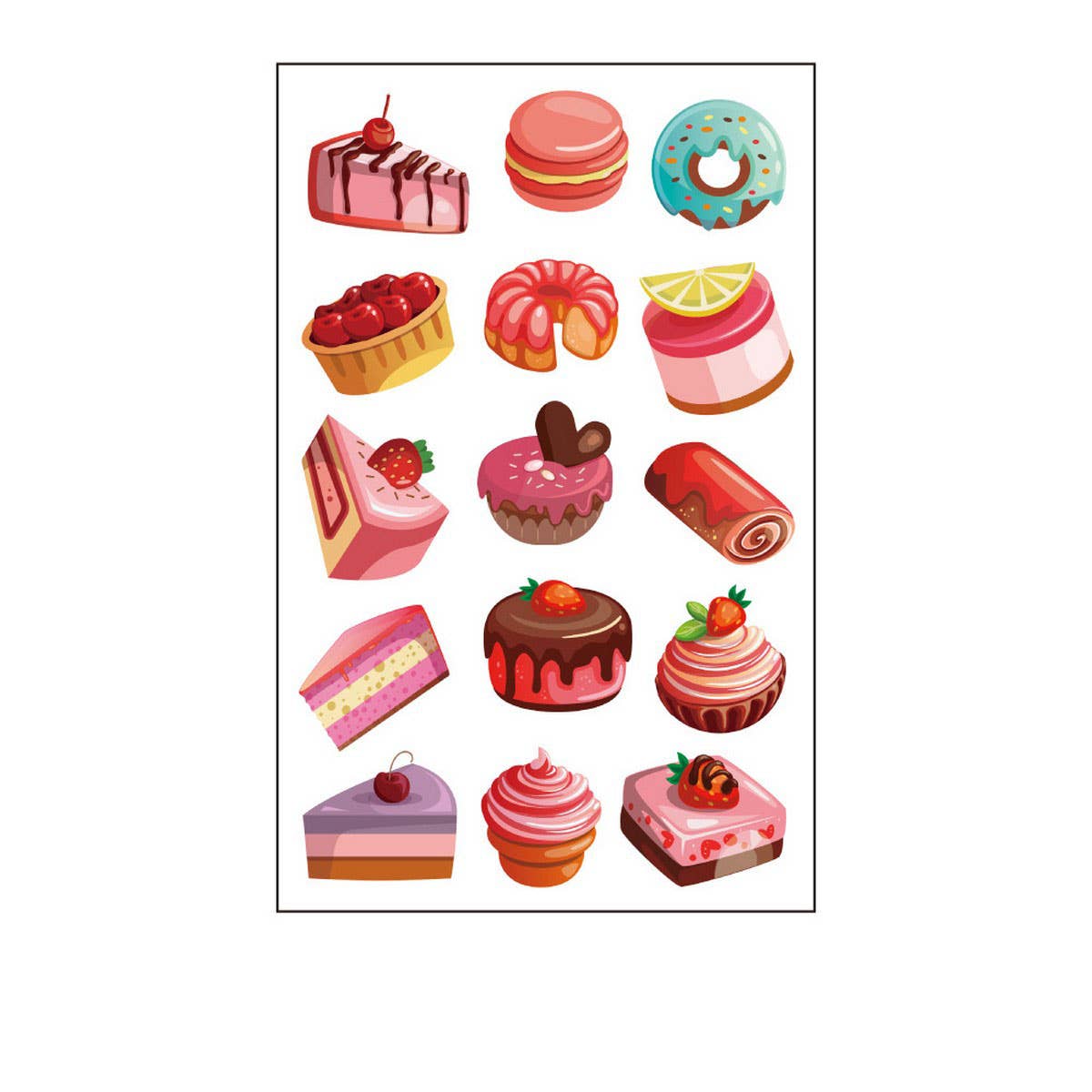 Foodie Tattoo Stickers ? Burger, Cake & Candles