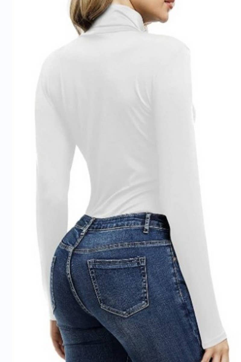 Casual turtleneck top T-shirt base_cwtbll1770