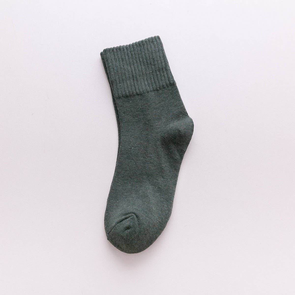 NEW SOLID COLOR HIGH CUFF WOMEN'S MID-CALF SOCKS_CWMS1392