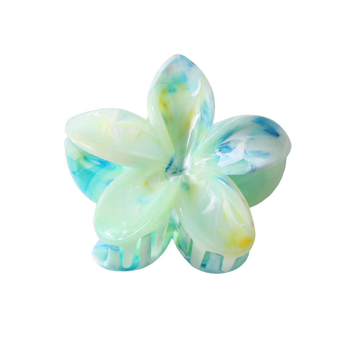 Marble Flower Hair Claw - Two-Tone Petal Clip_CWAHA1040