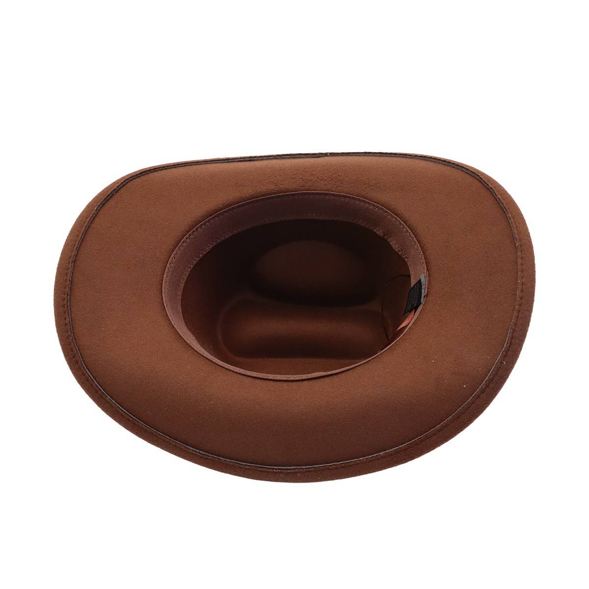 Unisex Ethnic Wool Fedora Cowboy Jazz Hat_CWAH04413