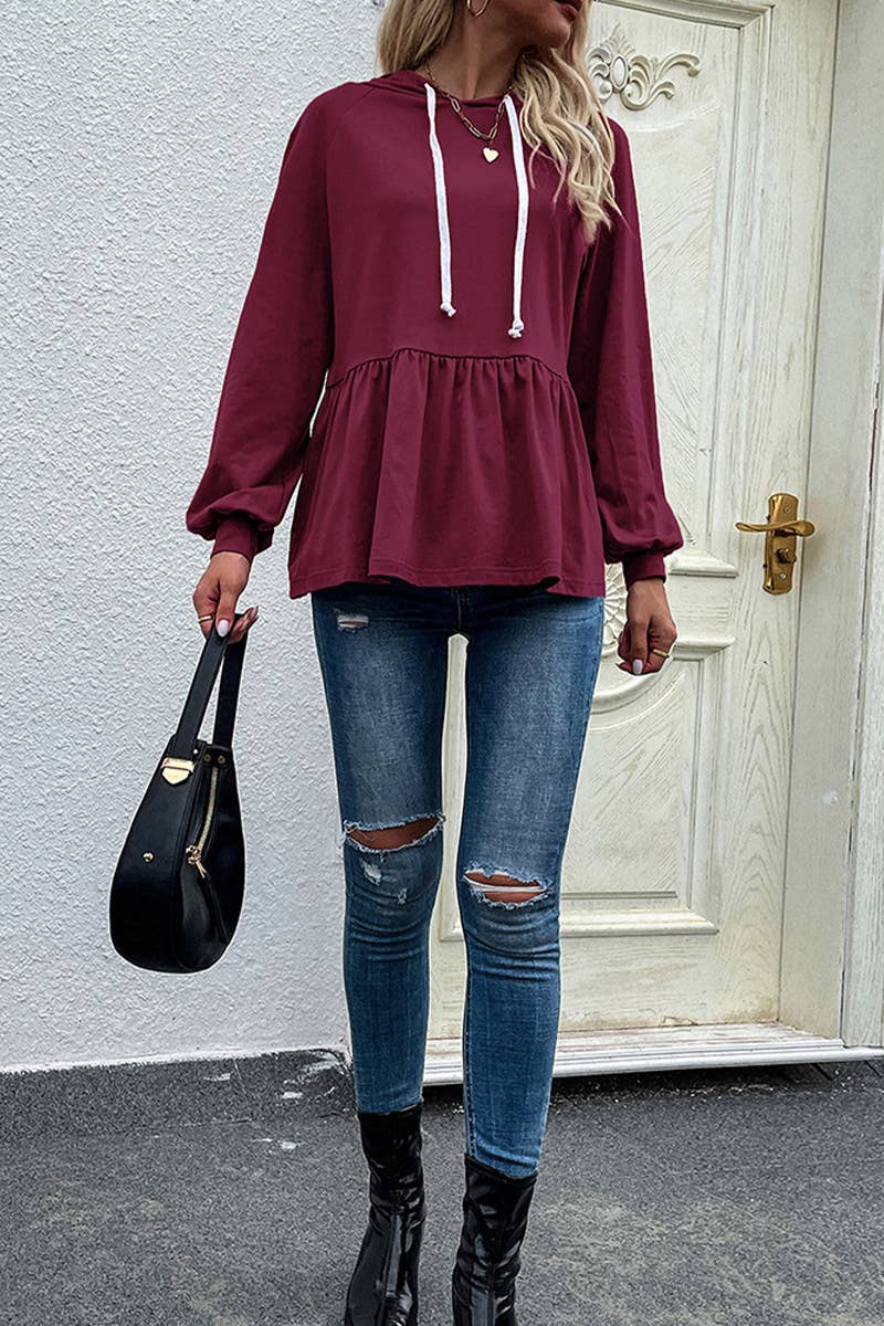 CWOHOL1089_MULTICOLOR DESIGN HOODED SOLID COLOR SWEATSHIRT