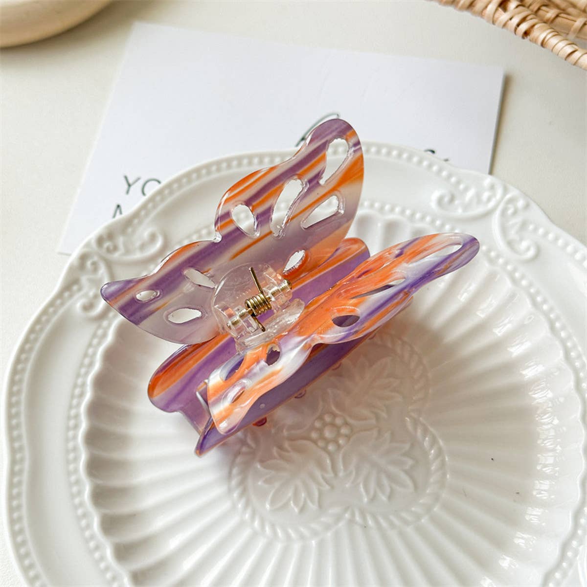 New Large Hollow Butterfly Hair Claw Women's Clip_CWAHA1028