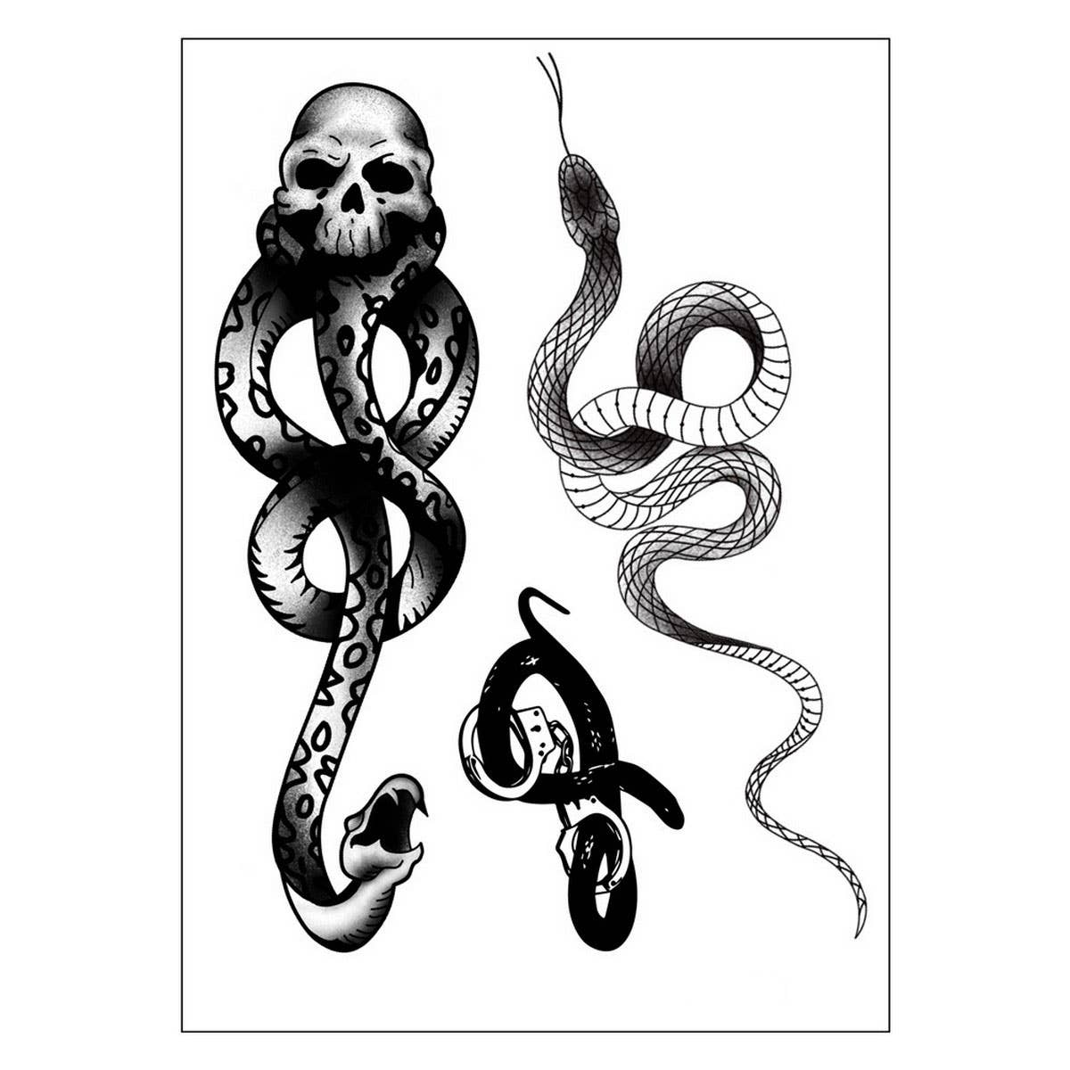 Dark Tribal Snake Tattoo ? Black Mamba Arm Sticker
