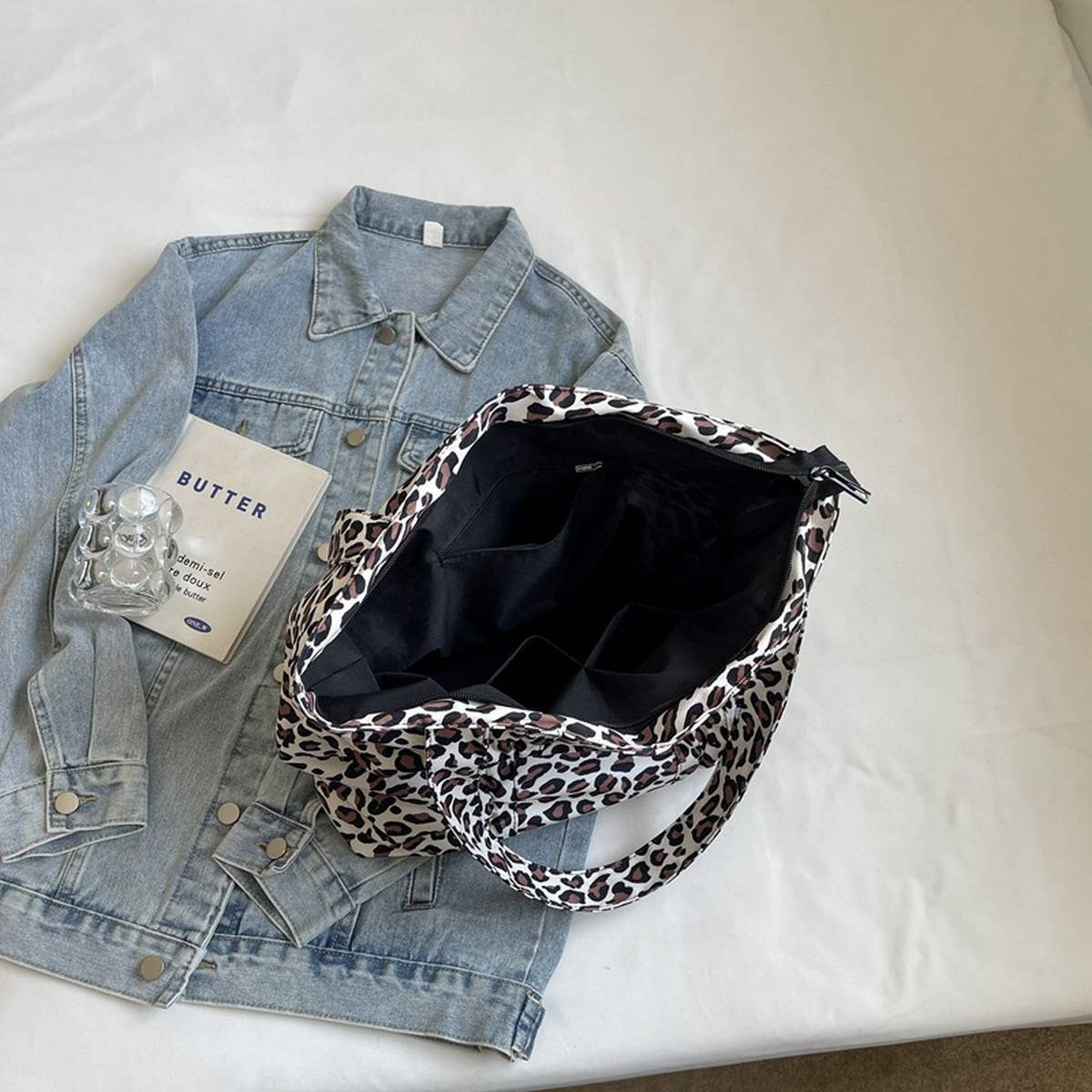 LEOPARD PRINT FASHIONABLE SIMPLE VERSATILE TOTE BAG_CWAB3279