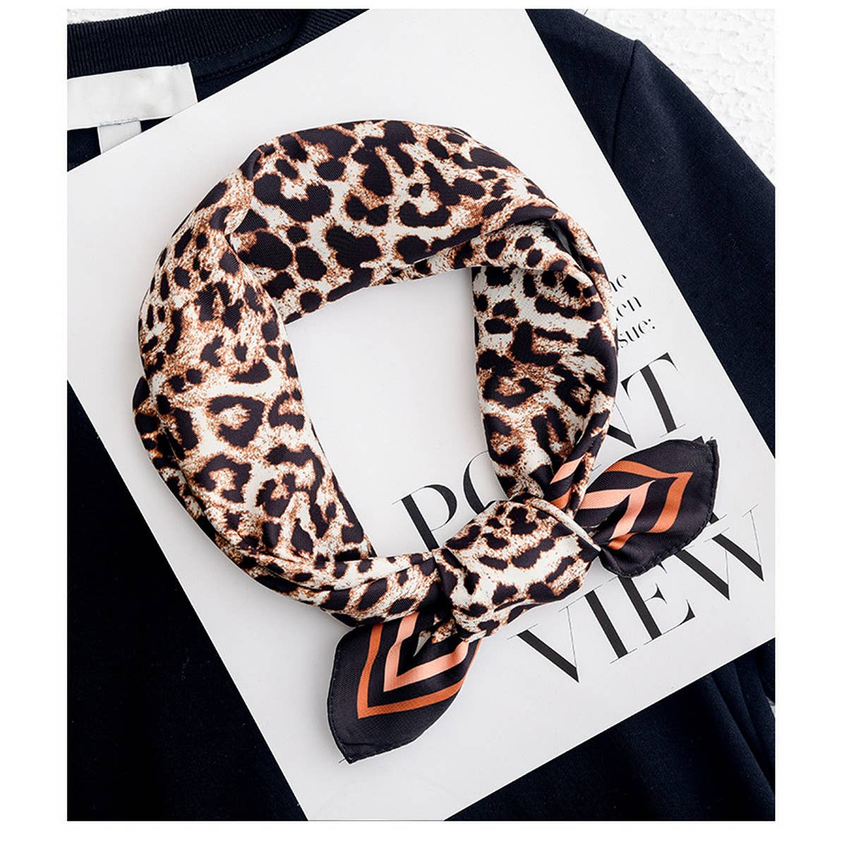 CWASC2397_VINTAGE FASHION SCARF LEOPARD PRINT SMALL SCARF