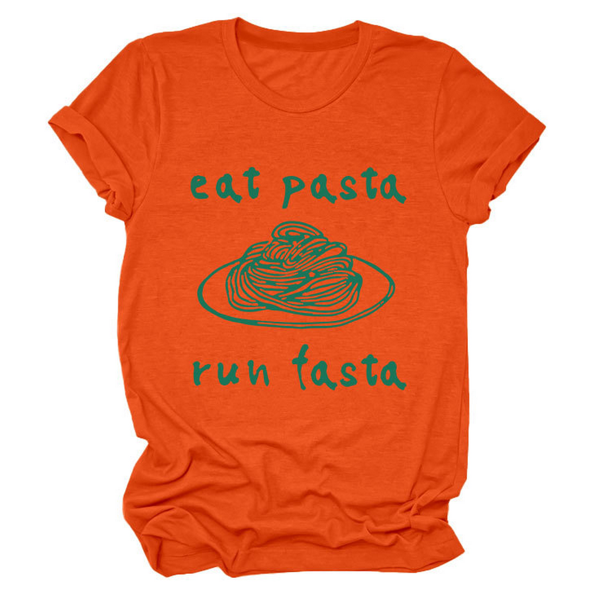 Trendy Women¡¯s Short Sleeve Tee ? Eat Pasta Run