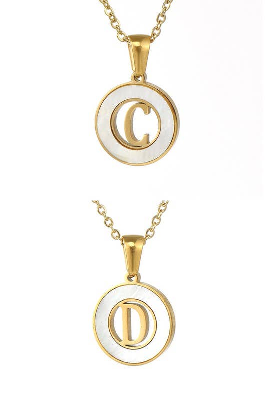 A-Z ALPHABET INITIALS PENDANT NECKLACE_CWAJE222