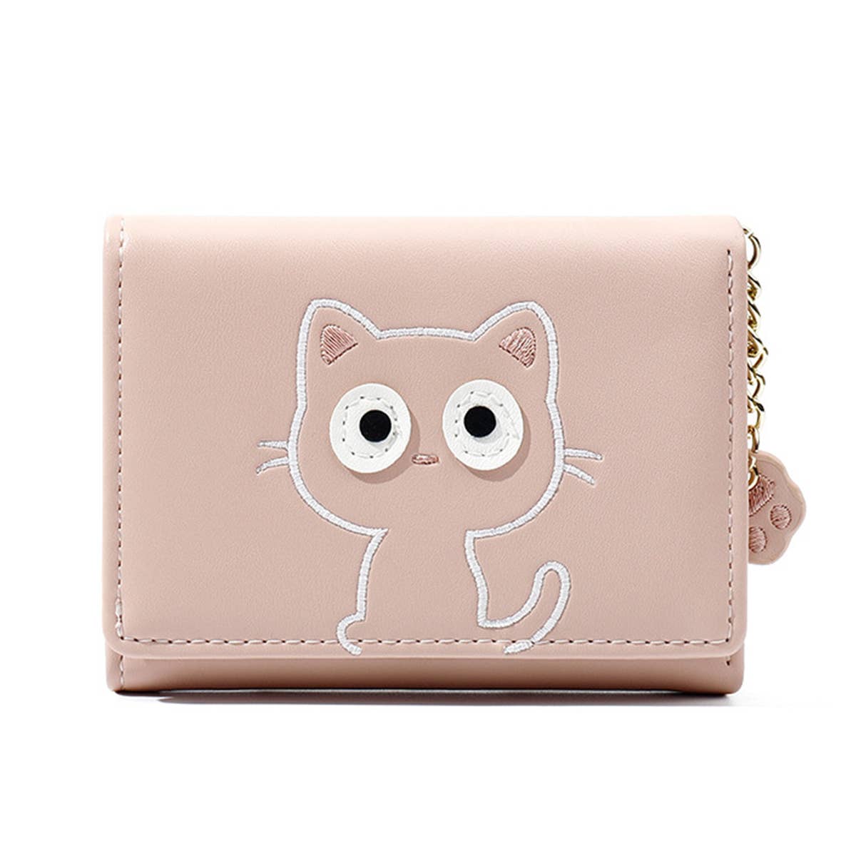 CUTE KITTEN PATTERNED ZIPPERED WALLET_CWAB1626