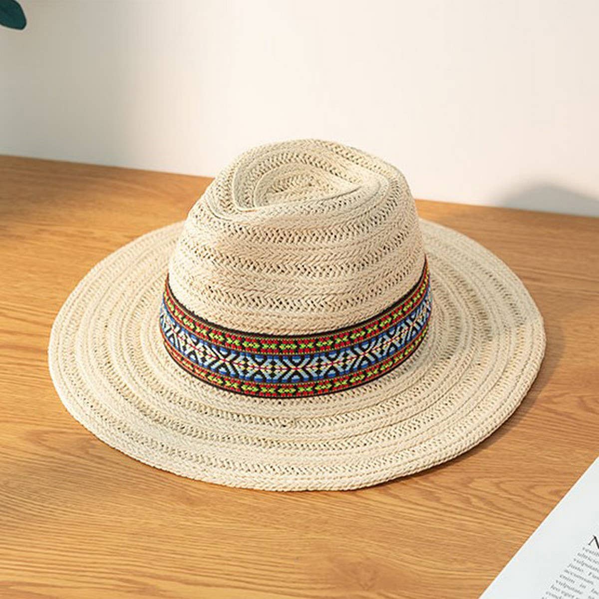 Summer leisure sunshade boutique straw hat_CWAH3414