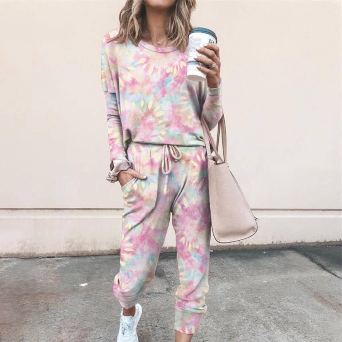PRINTED HOME WEAR LONG SLEEVE SUIT FOR WOMEN