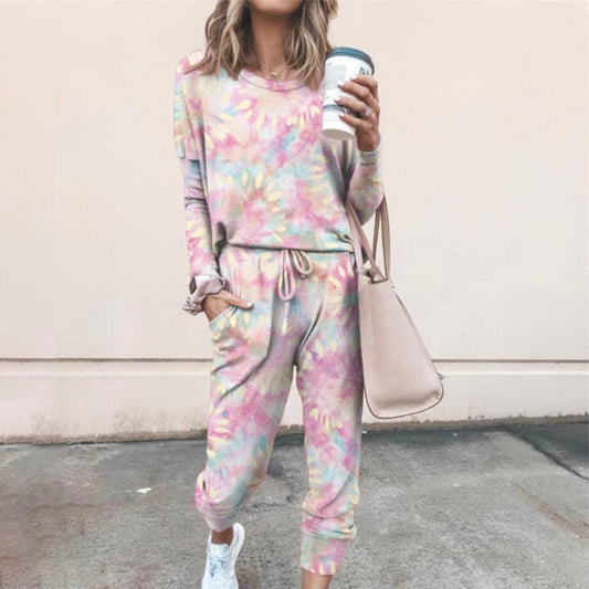 PRINTED HOME WEAR LONG SLEEVE SUIT FOR WOMEN