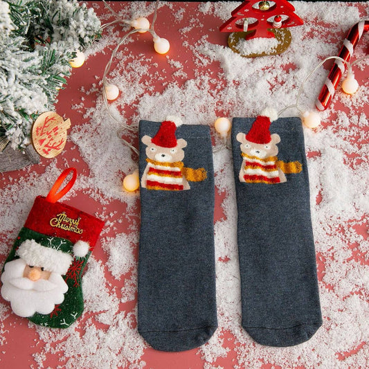 CHRISTMAS SOCKS ELK OLD MAN SOCKS