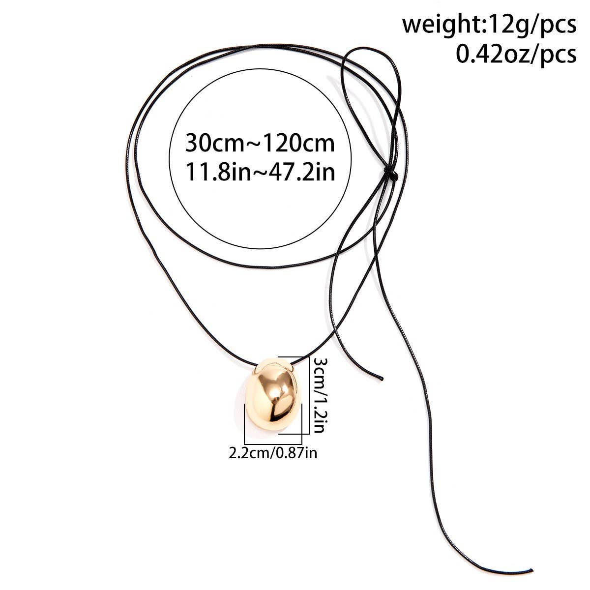 DRAWN WAX THREAD NECKLACE WITH PENDANT