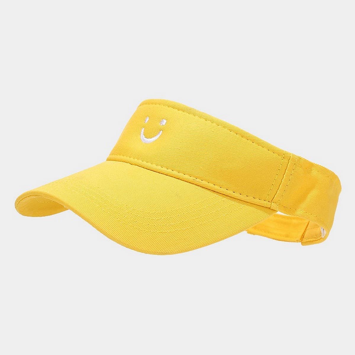 Cute Smile Embroidered Visor - Summer Sun Hat_CWAH3289