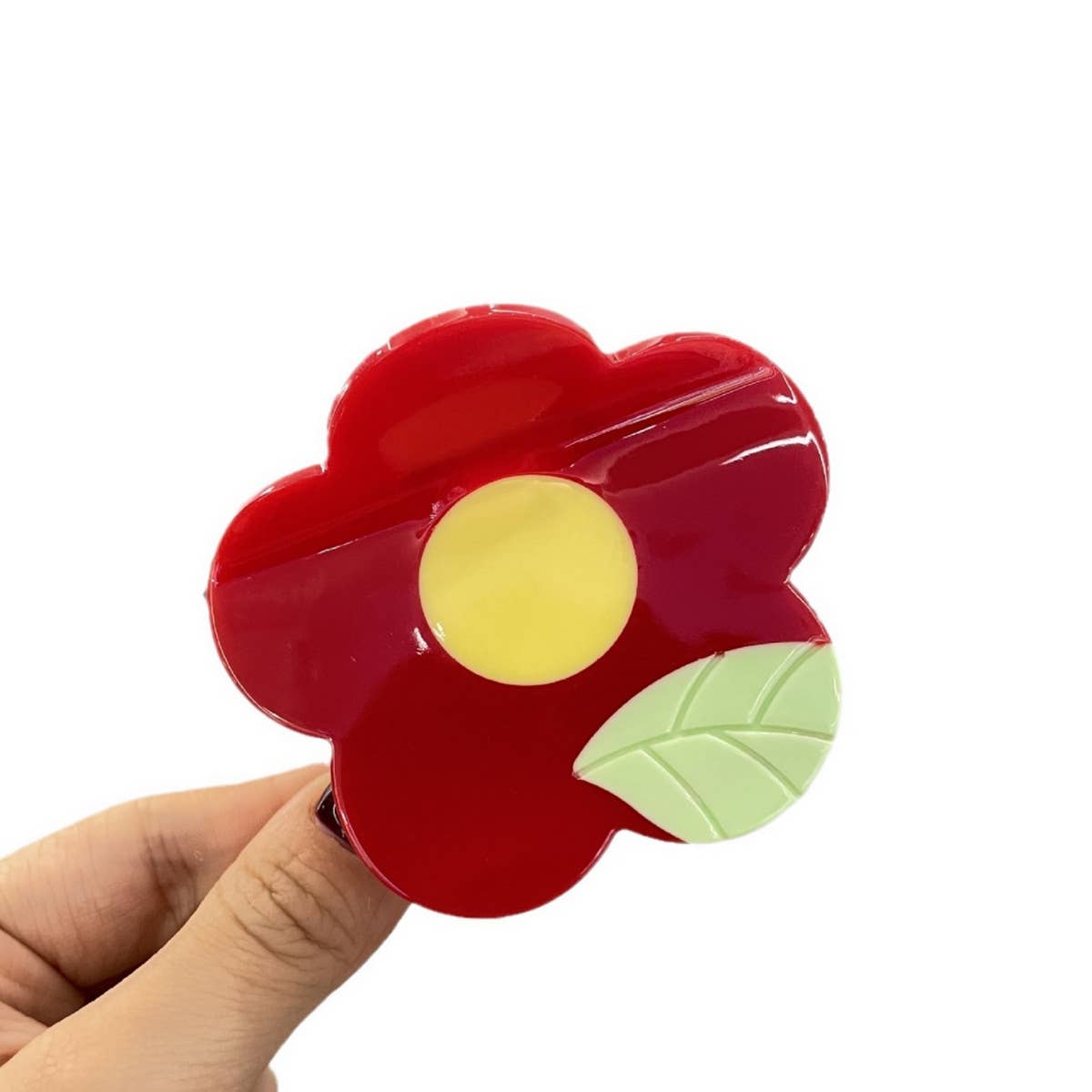 SIMPLE FLOWER SMALL RED FLOWER CANDY COLOR HAIRPIN_CWAHA0972
