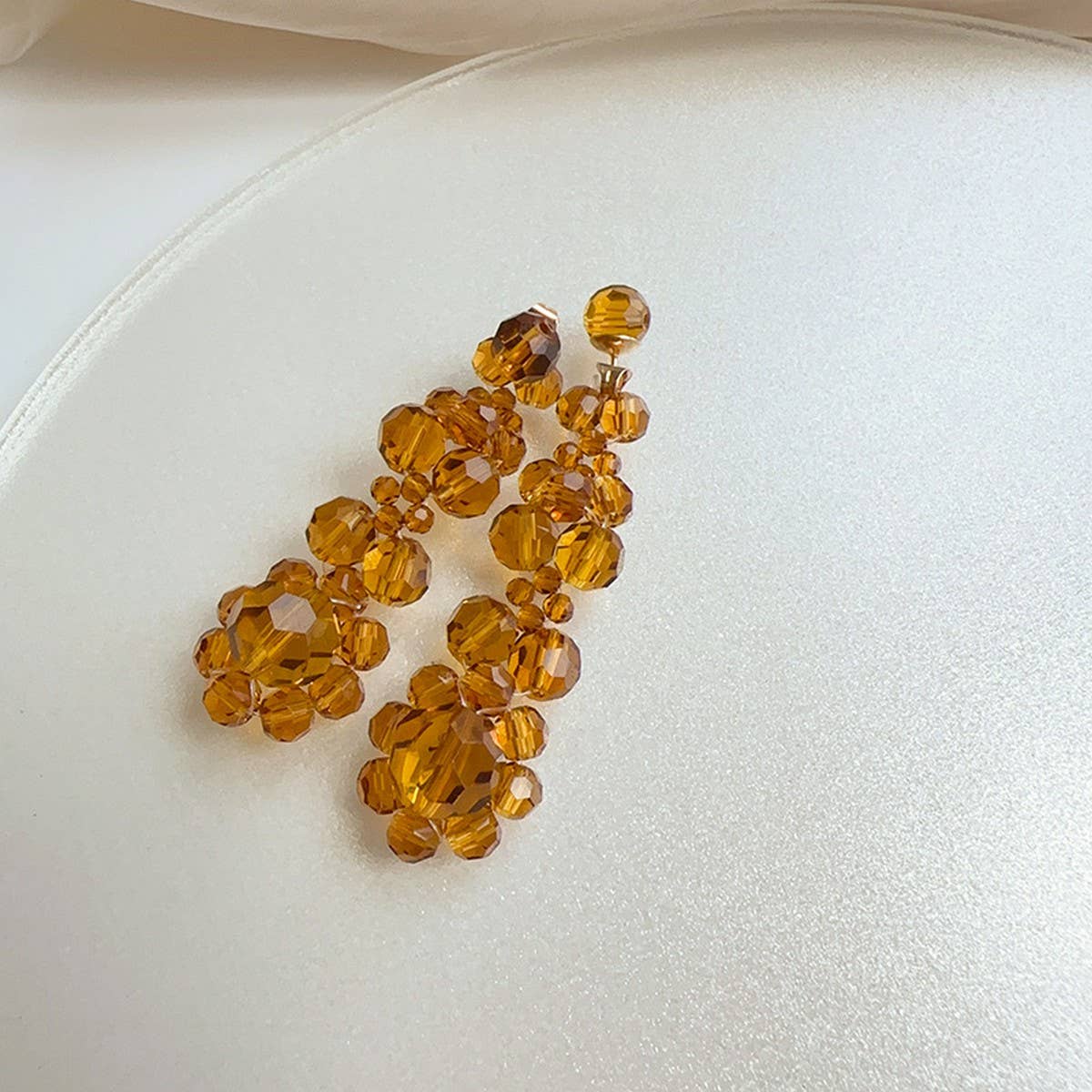 LIGHT LUXURY CRYSTAL FLOWER VERSATILE EARRINGS