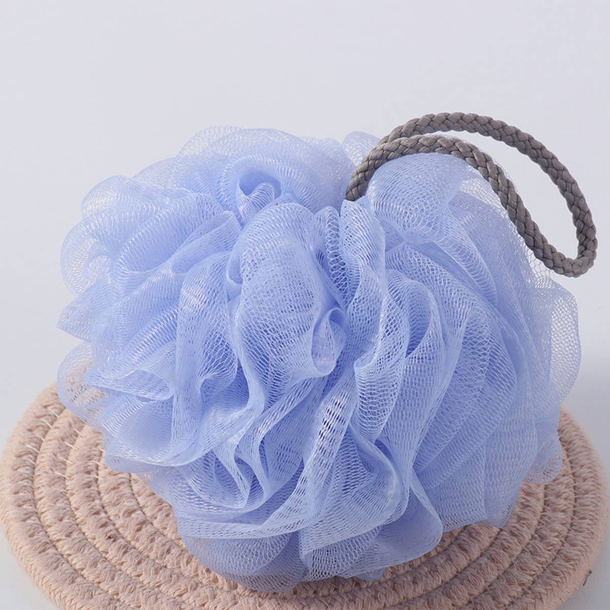 LARGE BATH FLOWER FOAMING NET TWO-COLOR BATH POUF