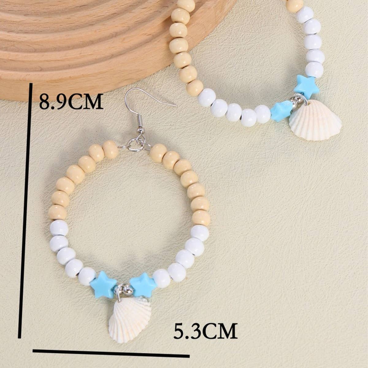 NEW SHELL BEADED PENDANT EARRINGS