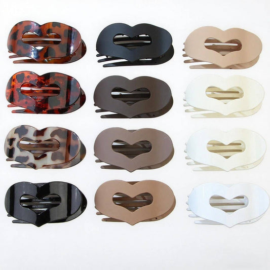 CWAHA07406_HEART DUCKBILL HAIR CLIP FOR WOMEN