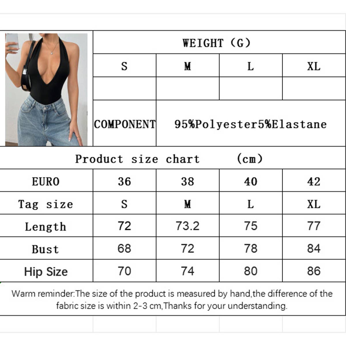 Sexy halter deep V solid color backless onesie