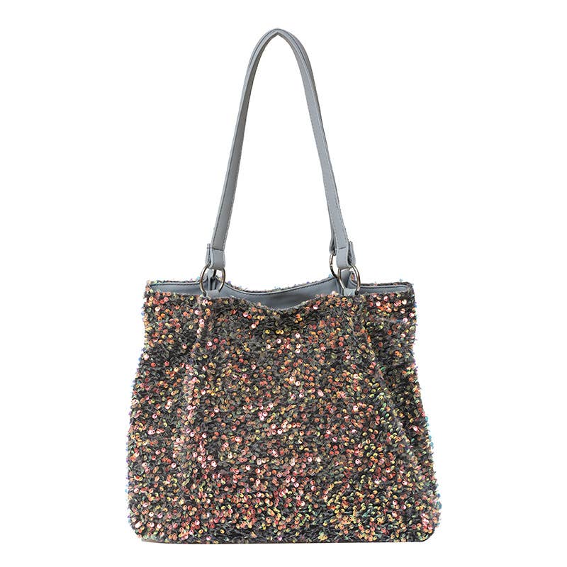 Sequined and colorful single-shoulder bag