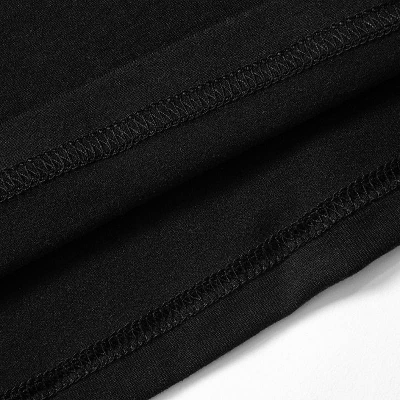 SQUARE COLLAR LONG SLEEVE SLIM-FIT T-SHIRT