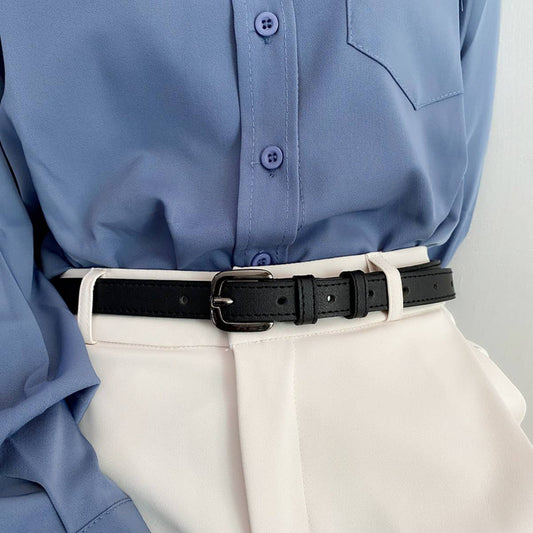 VERSATILE SOFT SURFACE THIN RETRO PIN BUCKLE BELT_CWABE0672