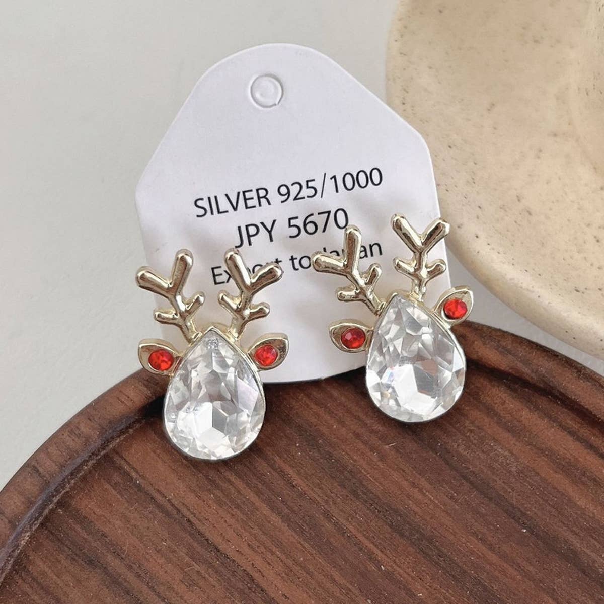 UNIQUE ZIRCON ELK EARRINGS AND EARRINGS