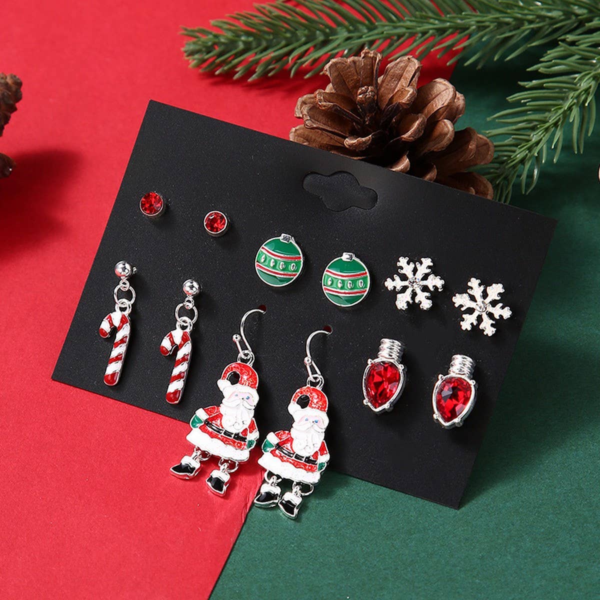 CHRISTMAS EARRING COMBINATION CARTOON EARRING SET