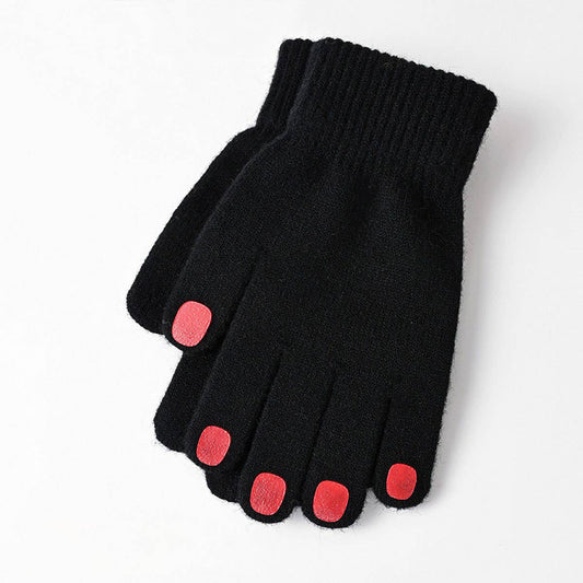 CWAG00590_WOMEN WINTER KNIT FINGERLESS DRIVING GLOVES