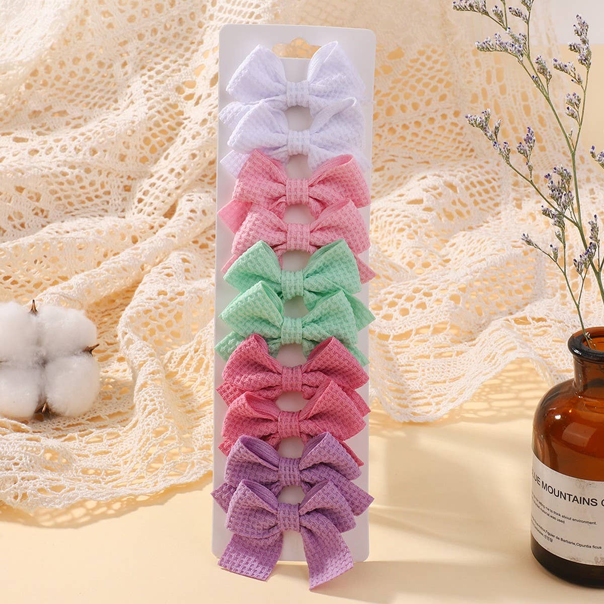 1.6" Handmade Fabric Bow Clips for Girls_CWAHA6756