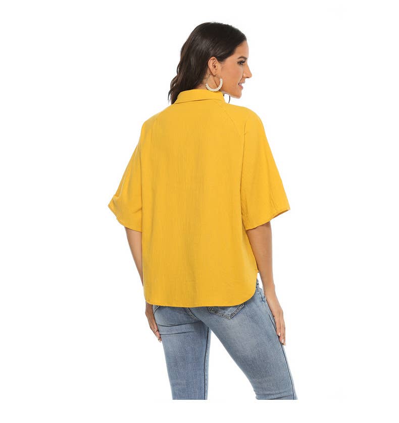 SHIRT WITH LOOSE EMBROIDERY DESIGN