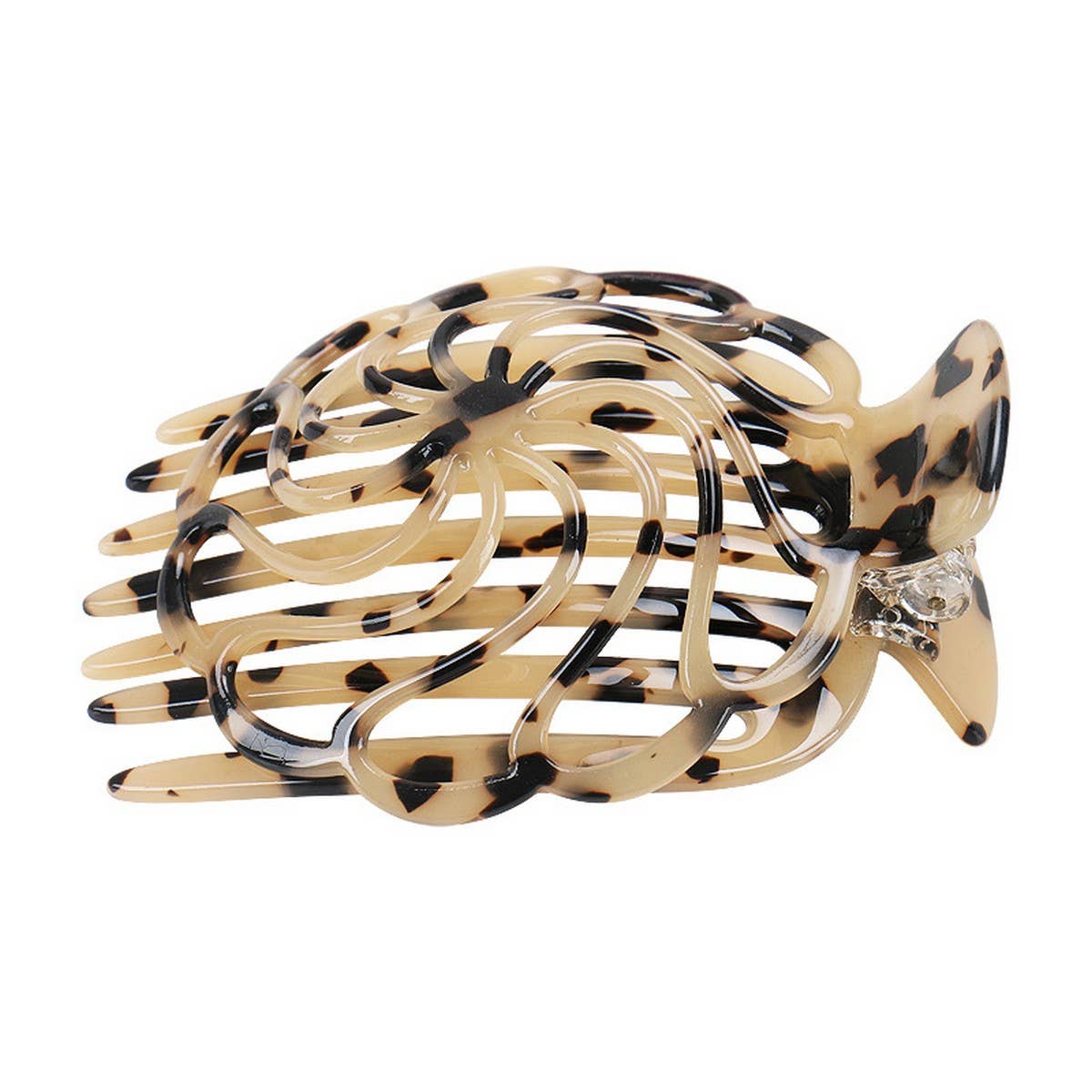 ROSE DOME COMB CLIP ACETATE HAIRPIN