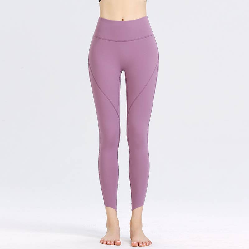High-waisted sports running tight-fitting pants