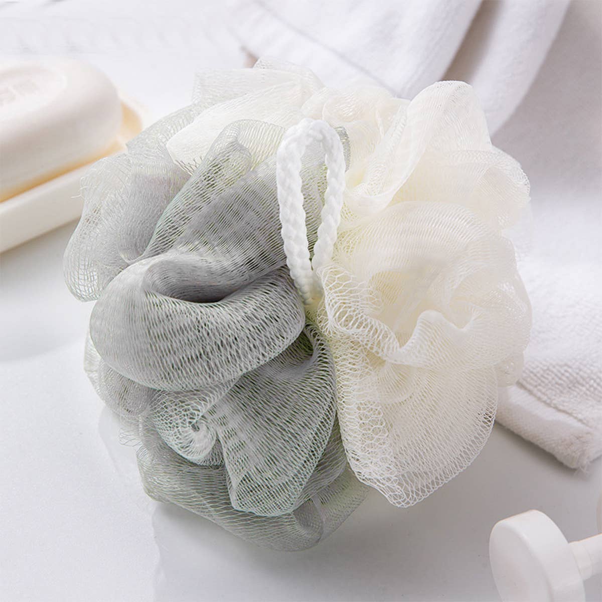 CWMM8433_CUTE GIRL SOFT BATH BALL FOR BACK SCRUBBING