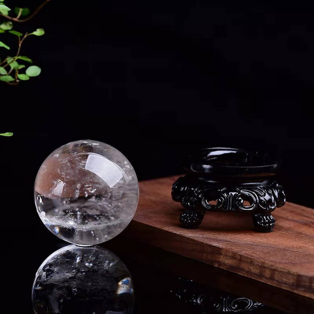 Seven-Star Clear Quartz Sphere Decor