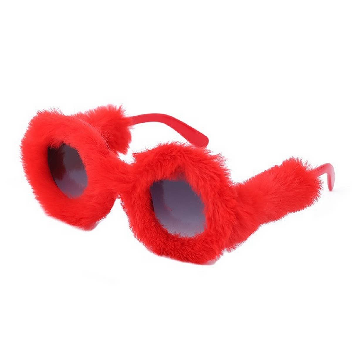 ROUND FRAME PLUSH FULL COVERAGE SUNGLASSES