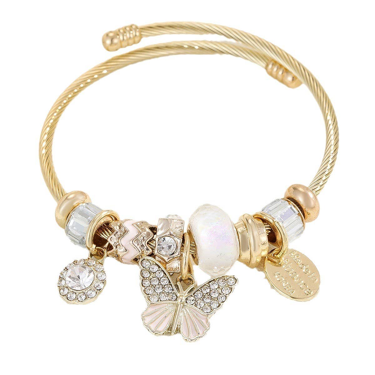Alloy Stainless Steel Bracelet with Shell&Butterfly_CWMM8594