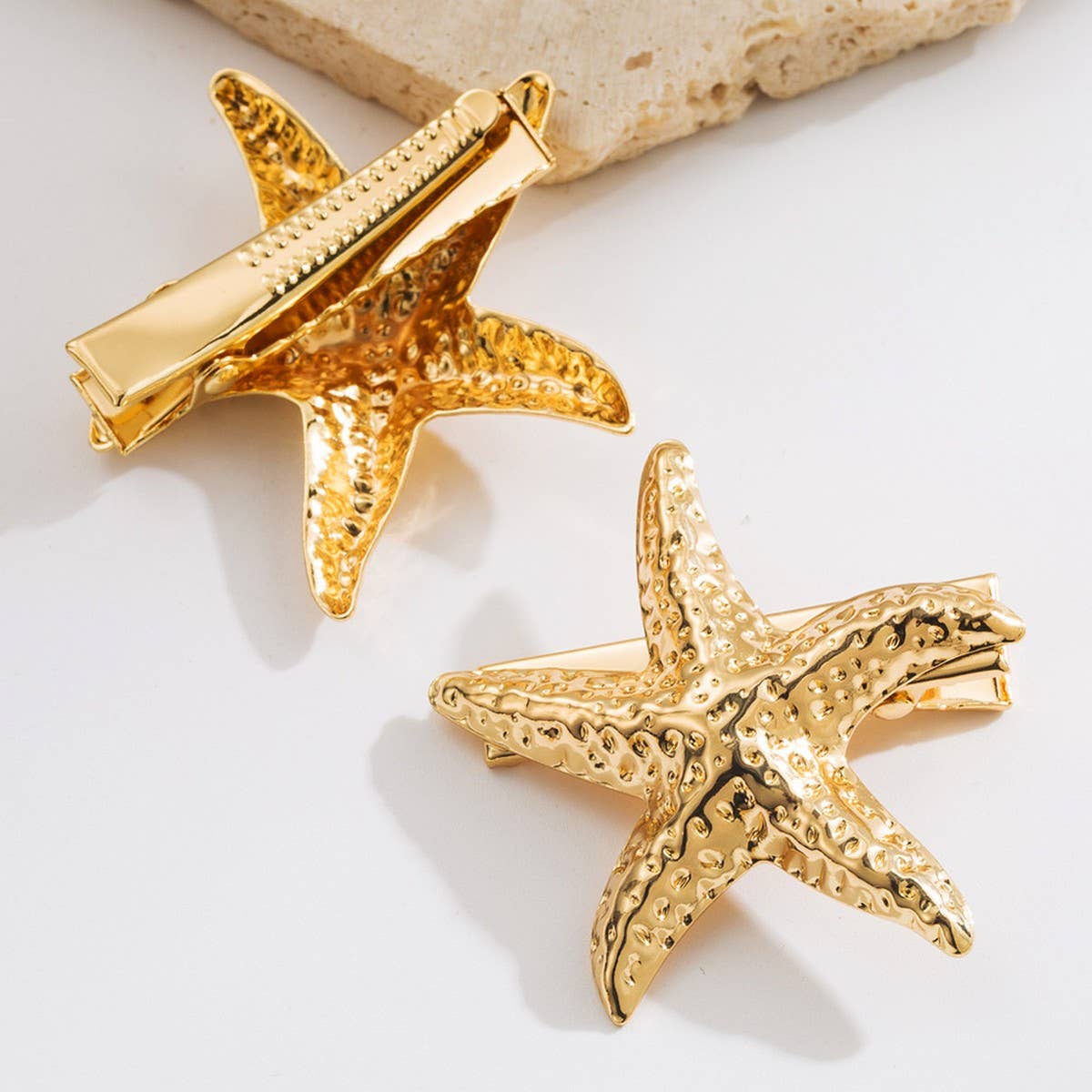 5PCS Metal Starfish Hair Clips, Bold Beach Style_CWAHA6218