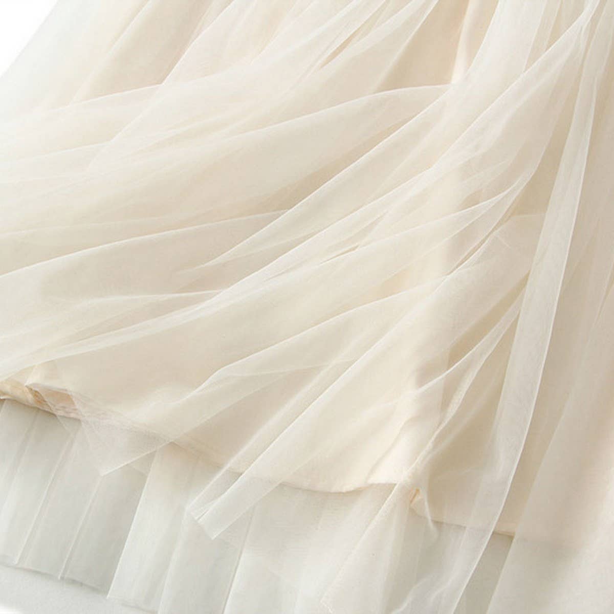 High-Waist Slimming Tulle Puff Skirt