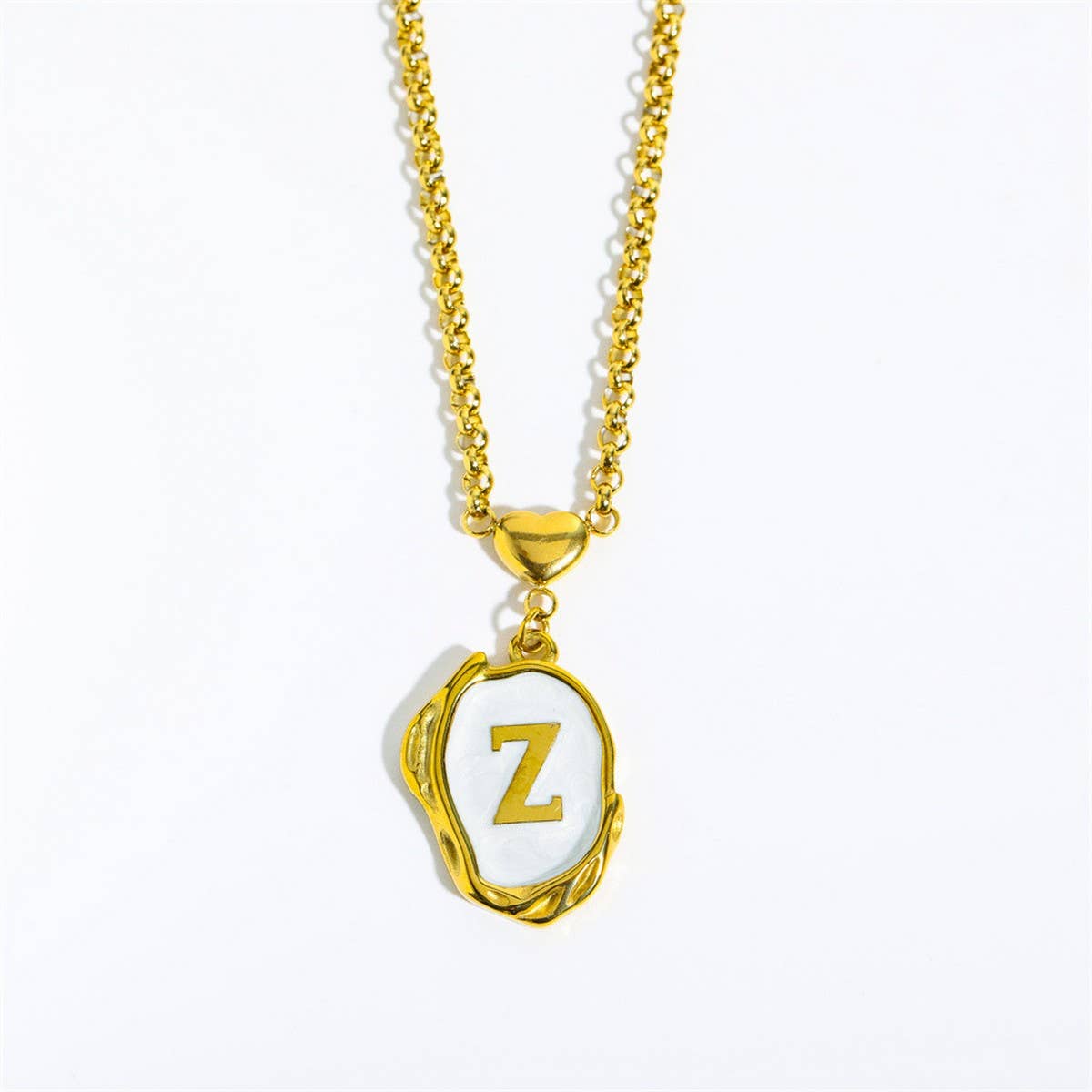 NEW 26 LETTERS OIL DROP THREE-DIMENSIONAL NECKLACE