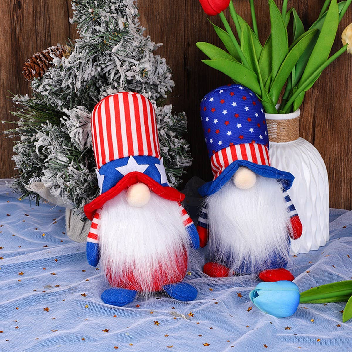 AMERICAN FLAG INDEPENDENCE DAY DOLL FIGURINE_CWMM2914