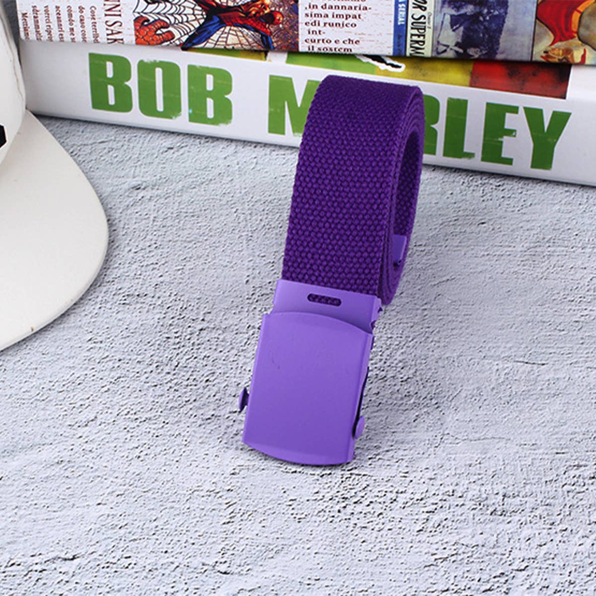 Cwabe0952_New Solid Color Versatile Spray Paint Buckle Belt