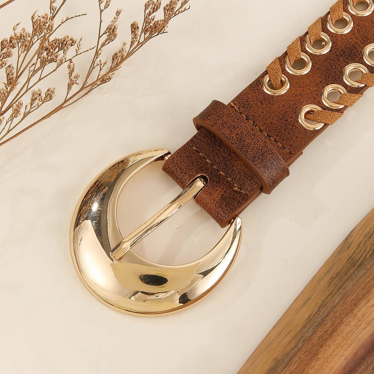 VINTAGE HANDMADE DRAWSTRING PUNK STREET STYLE BELT